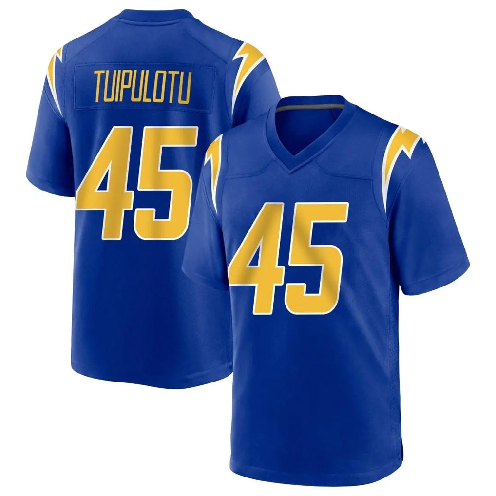 LA.Chargers #45 Tuli Tuipulotu Player Royal Home Game BALCE Stitched Jerseys