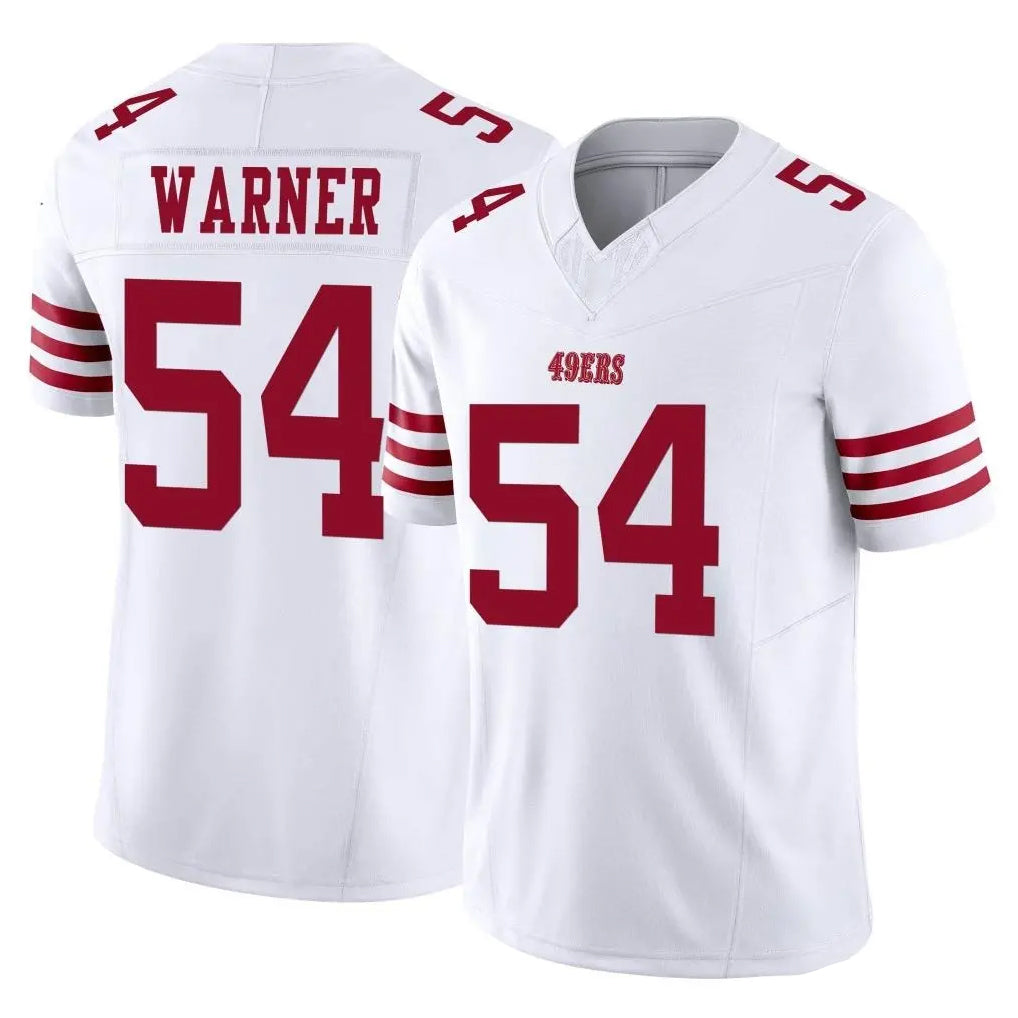 SF.49ers #54 Fred Warner Player White Limited Vapor F.U.S.E. Home Game BALCE Stitched Jerseys