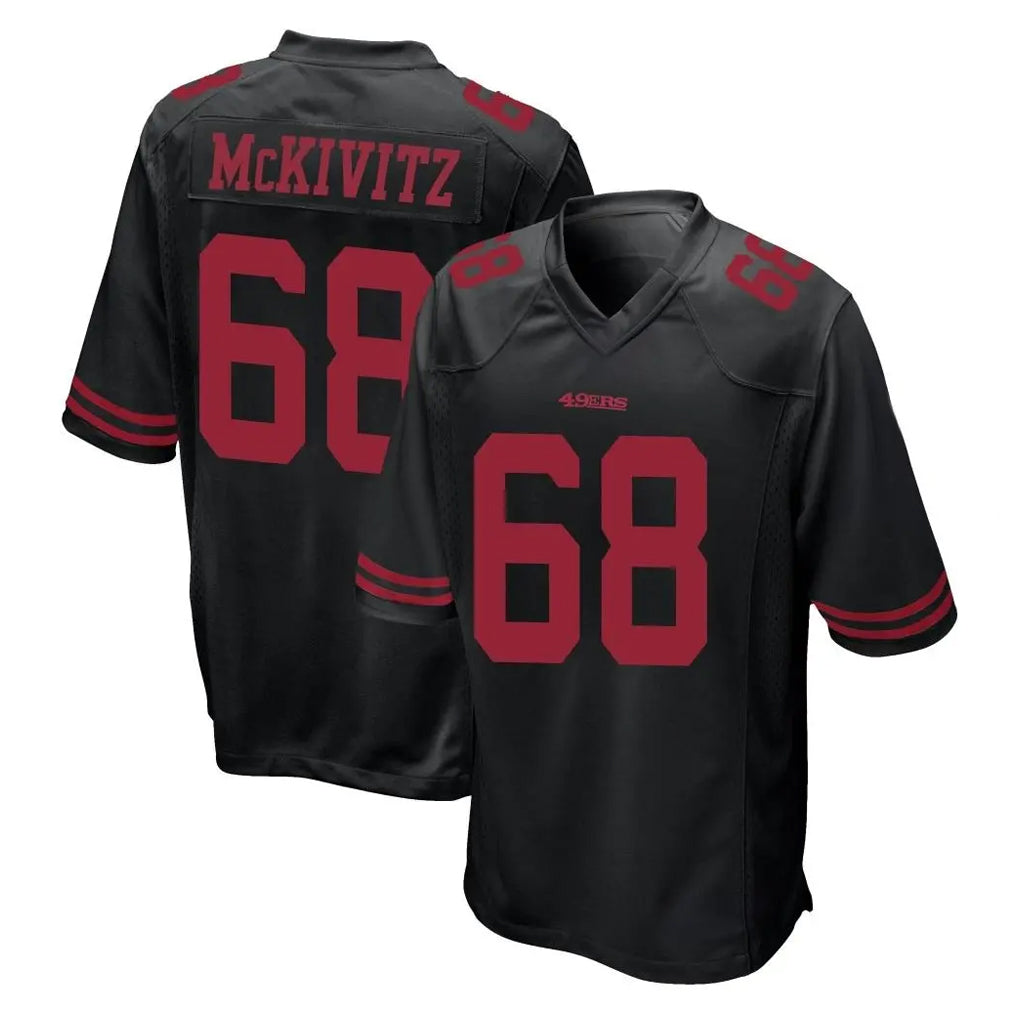 SF.49ers #68 Colton McKivitz Player Black Alternate Home Game BALCE Stitched Jerseys