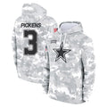 D.Cowboys #3 George Pickens Player Arctic Camo Salute to Service Hoodies Limited Game BALCE Stitched Jerseys