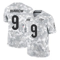 C.Bengals #9 Joe Burrow Player Arctic Camo Salute to Service Limited BALCE Stitched Jerseys
