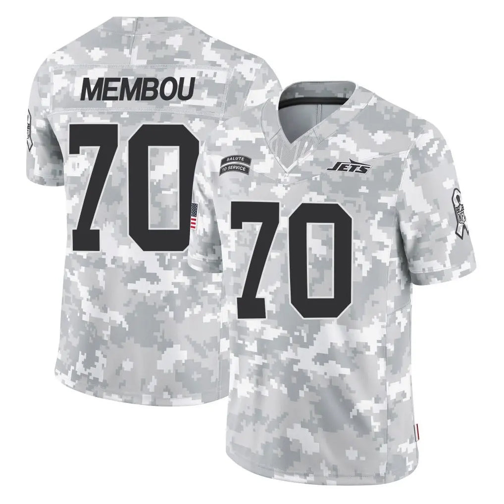 NY.Jets #70 Armand Membou Player Arctic Camo Salute to Service Limited Game BALCE Stitched Jerseys