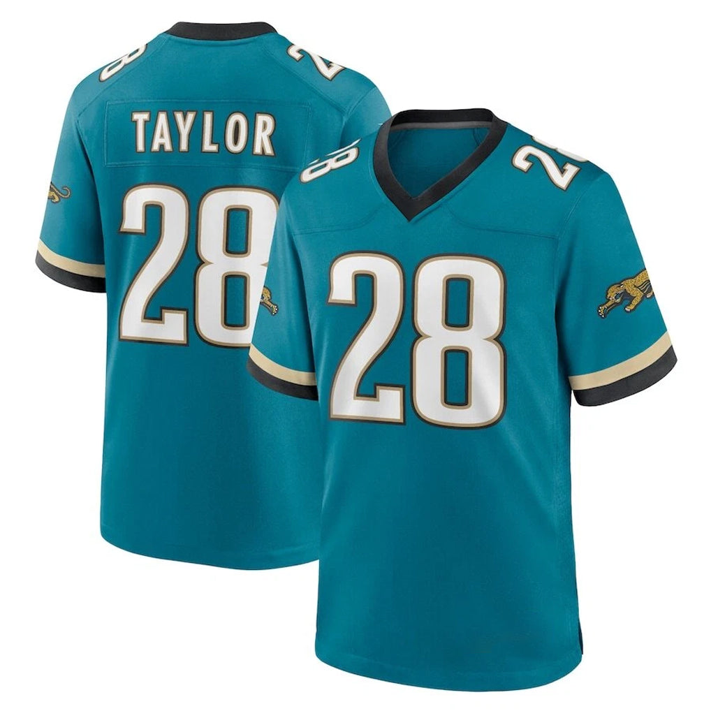 J.Jaguars #28 Fred Taylor Player Teal Prowler Throwback Limited Home Game BALCE Stitched Jerseys