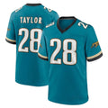 J.Jaguars #28 Fred Taylor Player Teal Prowler Throwback Limited Home Game BALCE Stitched Jerseys
