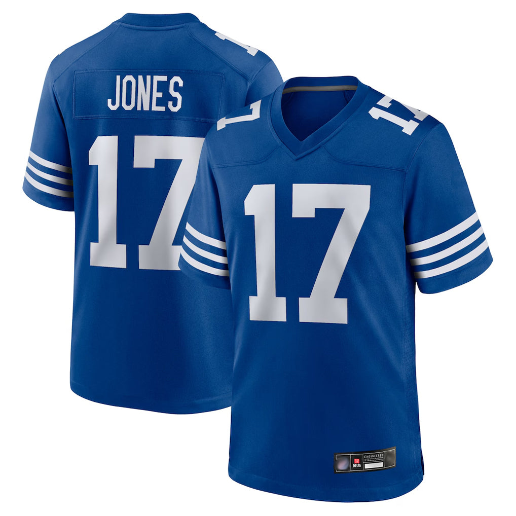 IN.Colts #17 Daniel Jones Player Royal Limited Home Game BALCE Stitched Jerseys