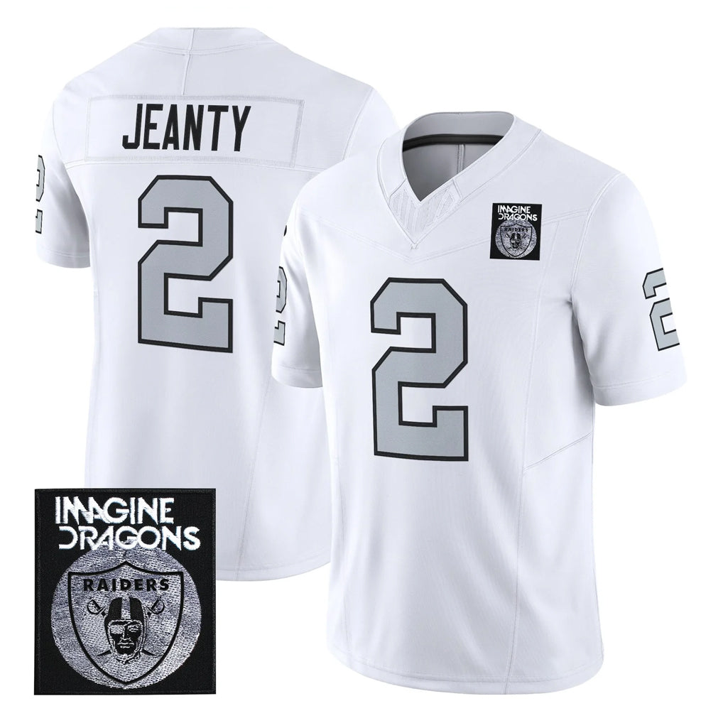 LV.Raiders #2 Ashton Jeanty Player White Vapor Limited Home Game BALCE Stitched Jerseys