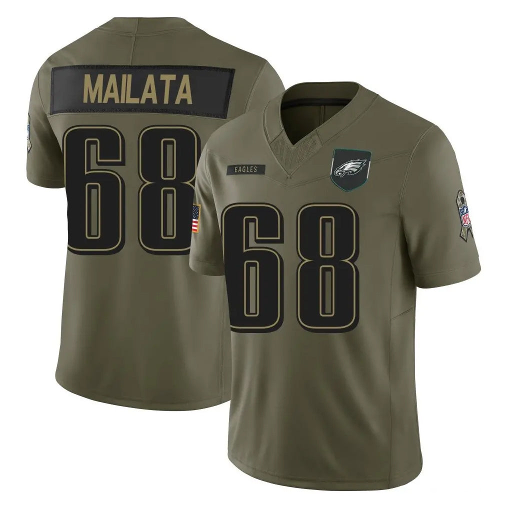 P.Eagles #68 Jordan Mailata Player Olive 2025 Salute To Service Limited BALCE Stitched Jerseys
