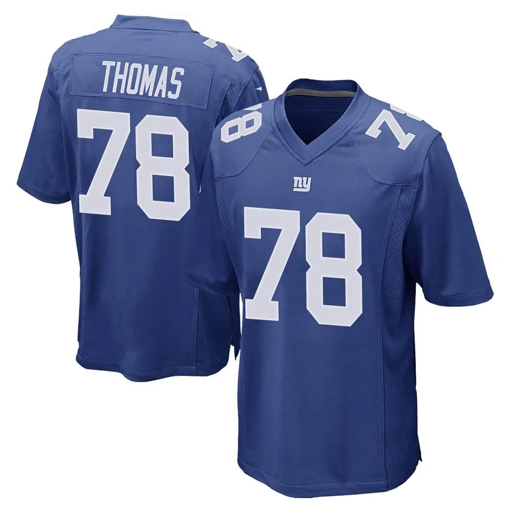 NY.Giants #78 Andrew Thomas Player Royal Home Game BALCE Stitched Jerseys