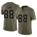 D.Cowboys #88 CeeDee Lamb Player Olive Salute to Service Limited Game BALCE Stitched Jerseys