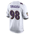 B.Ravens #98 Tony Siragusa Player White Alternate Home Game BALCE Stitched Jerseys