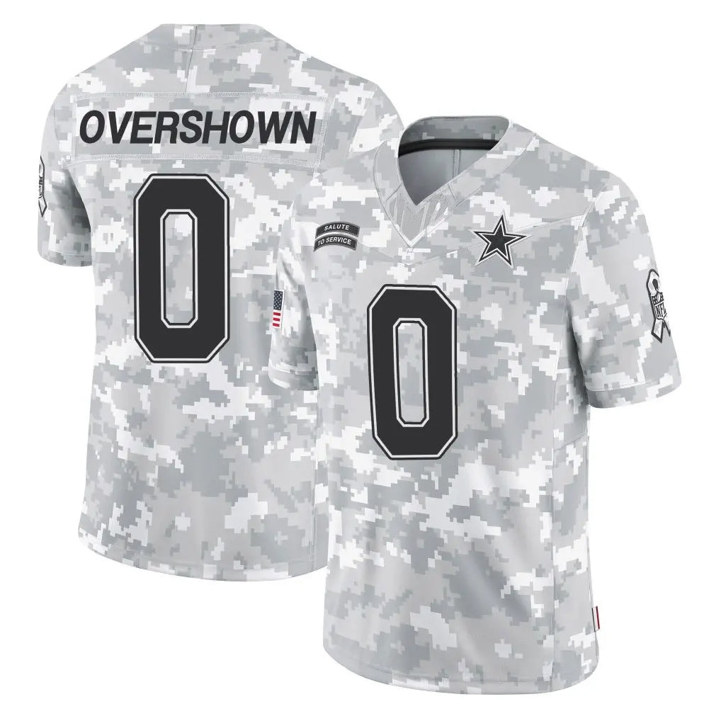 D.Cowboys #0 DeMarvion Overshown Player Arctic Camo Salute to Service Limited Home Game BALCE Stitched Jerseys
