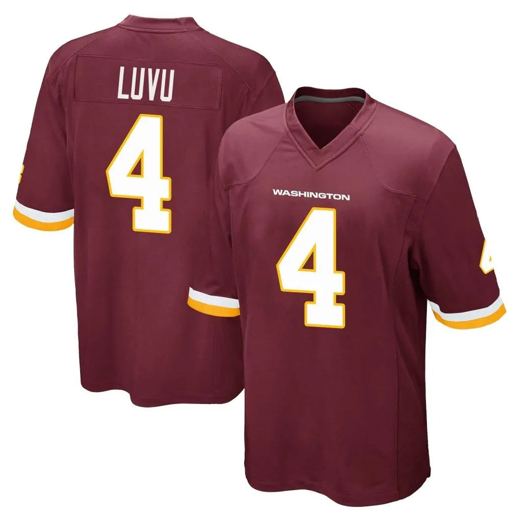 W.Commanders #4 Frankie Luvu Player Burgundy Team Color Home Game BALCE Stitched Jerseys