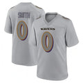 B.Ravens #0 Roquan Smith Player Gray Color Rush Vapor Untouchable Game BALCE Stitched Jerseys