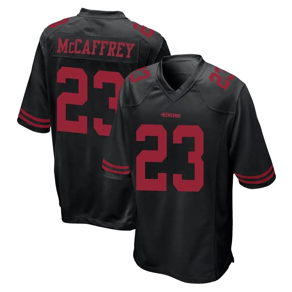 SF.49ers #23 Christian McCaffrey Player Black Alternate Home Game BALCE Stitched Jerseys