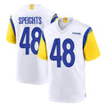 LA.Rams #48 Omar Speights Player White Home Game BALCE Stitched Jerseys