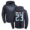 T.Titans #23 Kevin Winston Jr. Player Navy Logo Pullover Hoodies Home Game BALCE Stitched Jerseys