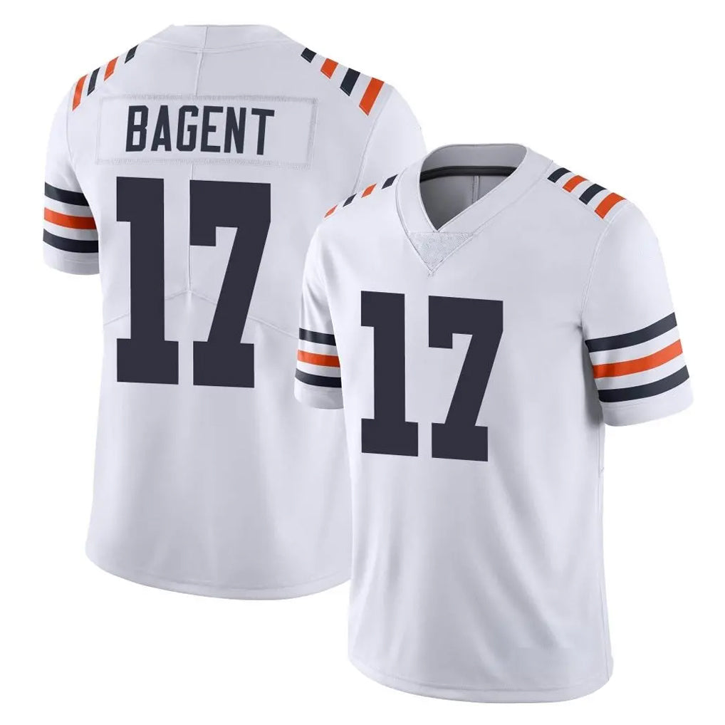 C.Bears #17 Tyson Bagent Player White Classic Vapor Limited Home Game BALCE Stitched Jerseys