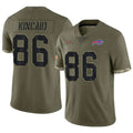 B.Bills #86 Dalton Kincaid Player Olive Salute To Service Game BALCE Stitched Jerseys