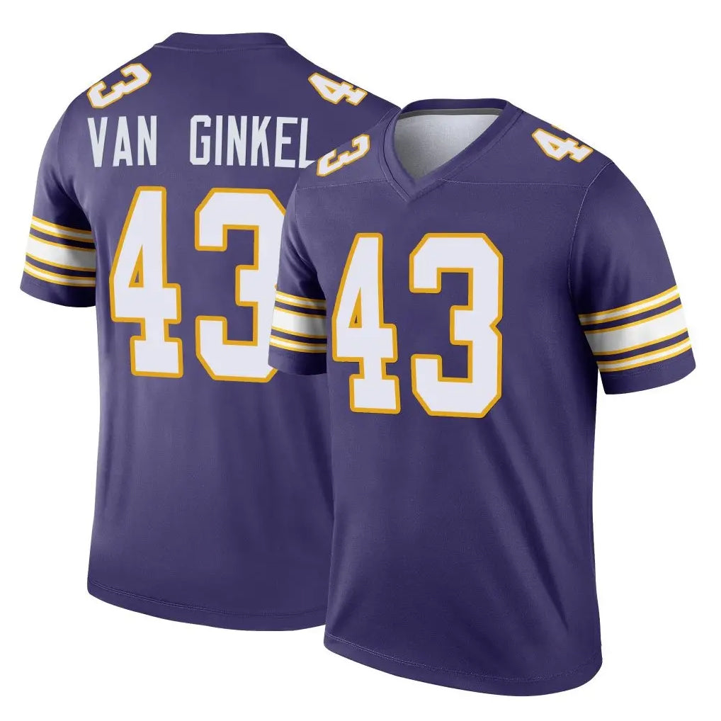 M.Vikings #43 Andrew Van Ginkel Player Purple Limited Classic Home Game BALCE Stitched Jerseys