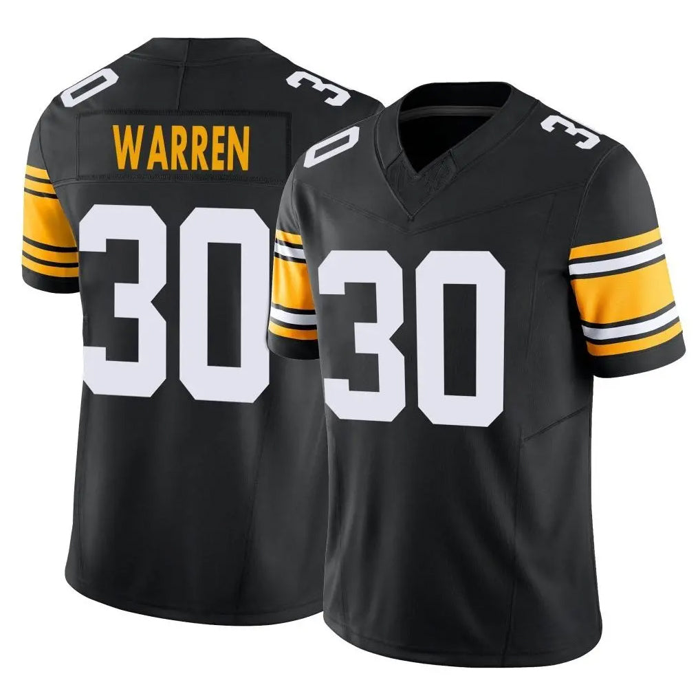 P.Steelers #30 Jaylen Warren Player Black Limited Alternate Vapor F.U.S.E. Home Game BALCE Stitched Jerseys
