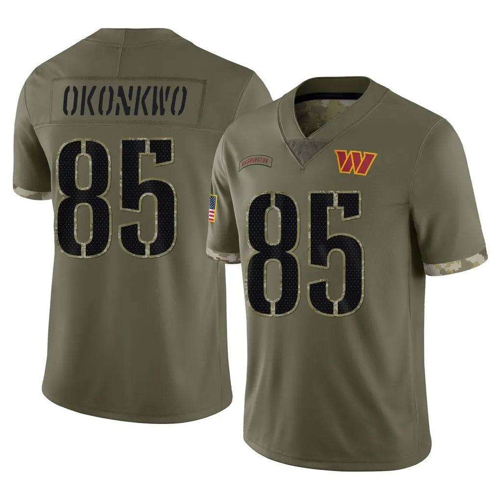 W.Commanders #85 Chig Okonkwo Player Olive Salute To Service Limited Home Game BALCE Stitched Jerseys