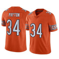 C.Bears #34 Walter Payton Player Orange Alternate Vapor Limited Home Game BALCE Stitched Jerseys