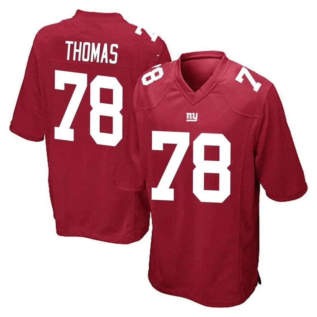 NY.Giants #78 Andrew Thomas Player Red Home Game BALCE Stitched Jerseys
