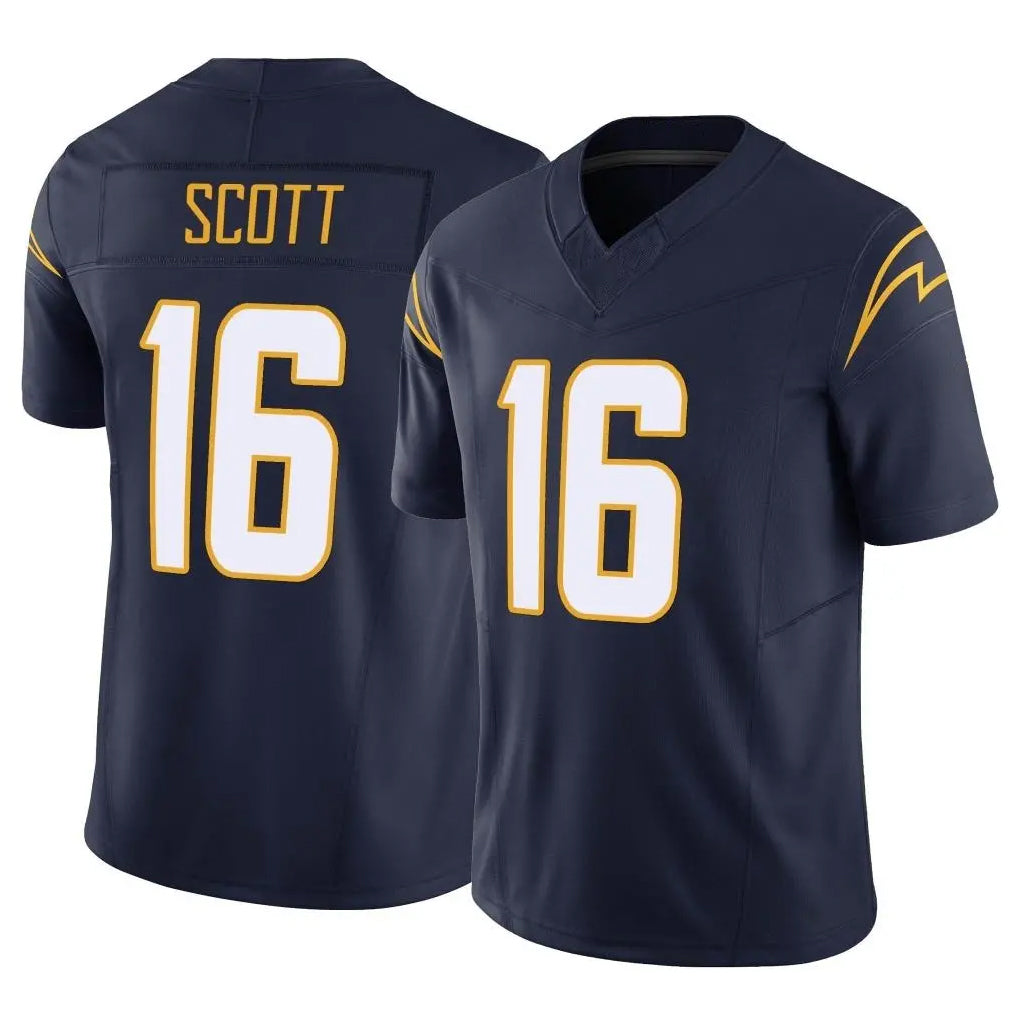 LA.Chargers #16 J.K. Scott Player Navy Limited Vapor F.U.S.E. Home Game BALCE Stitched Jerseys