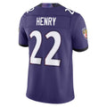 B.Ravens #22 Derrick Henry Player Purple Limited Elite Home Game BALCE Stitched Jerseys