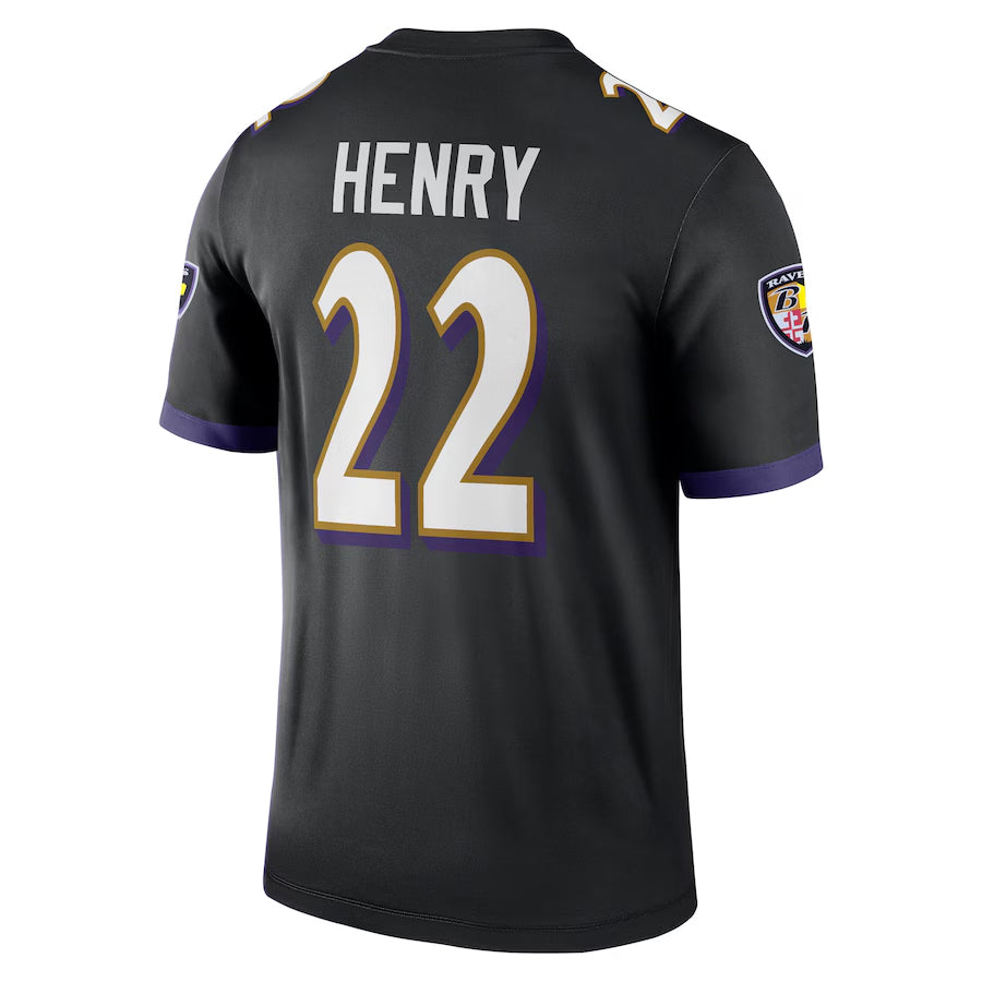 B.Ravens #22 Derrick Henry Player Black Legend Performance BALCE Stitched Jerseys