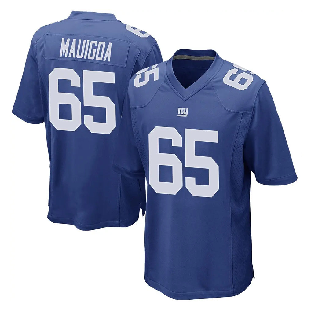 NY.Giants #65 Francis Mauigoa Player Royal Home Game BALCE Stitched Jerseys