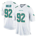 M.Dolphins #92 Zach Sieler Player White Home Game BALCE Stitched Jerseys