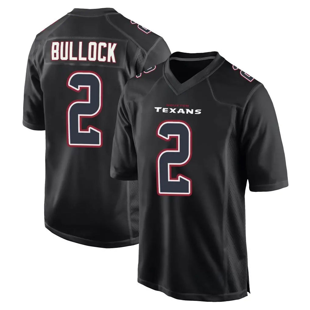 H.Texans #2 Calen Bullock Player Black Fashion Home Game BALCE Stitched Jerseys
