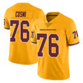 W.Commanders #76 Sam Cosmi Player Gold Limited Color Rush Home Game BALCE Stitched Jerseys