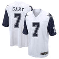 D.Cowboys #7 Rashan Gary Player White-Navy Home Game BALCE Stitched Jerseys