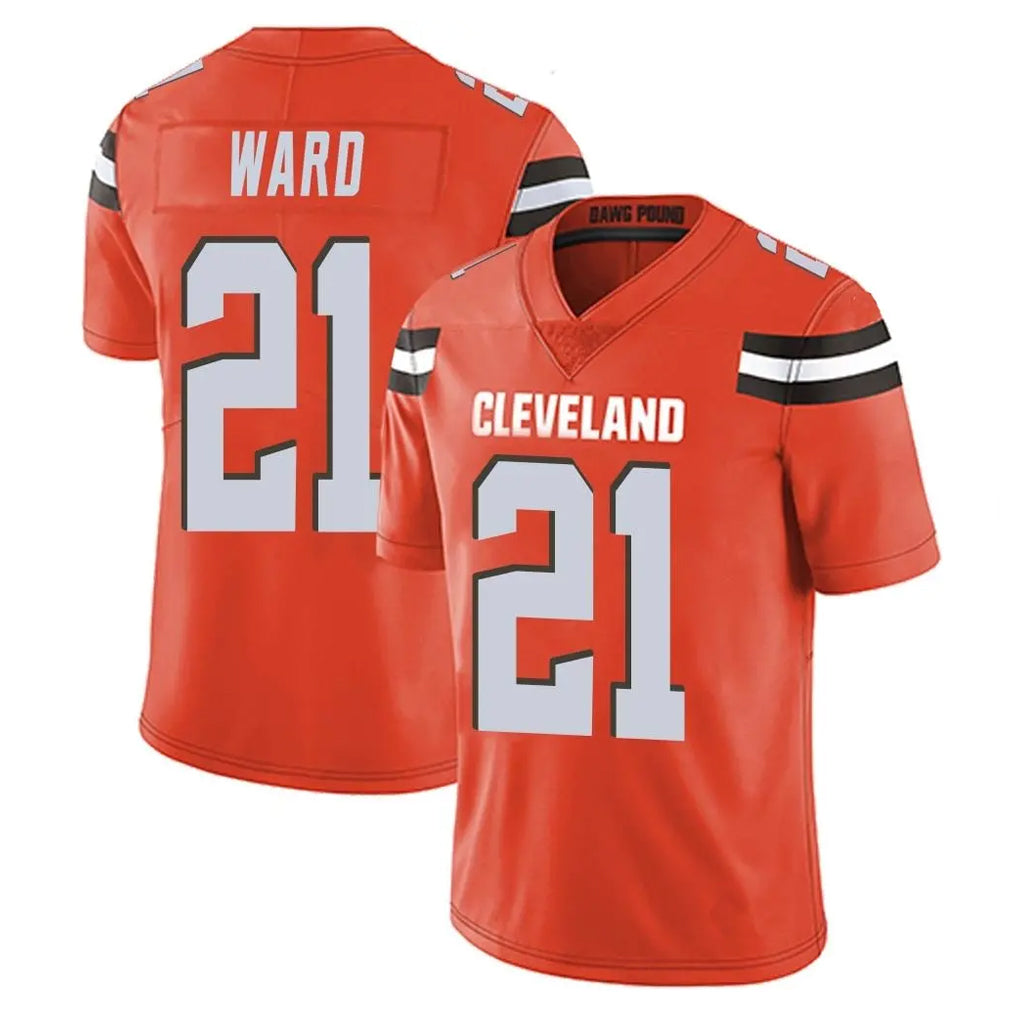 C.Browns #21 Denzel Ward Player Orange Alternate Vapor Untouchable Limited Home Game BALCE Stitched Jerseys