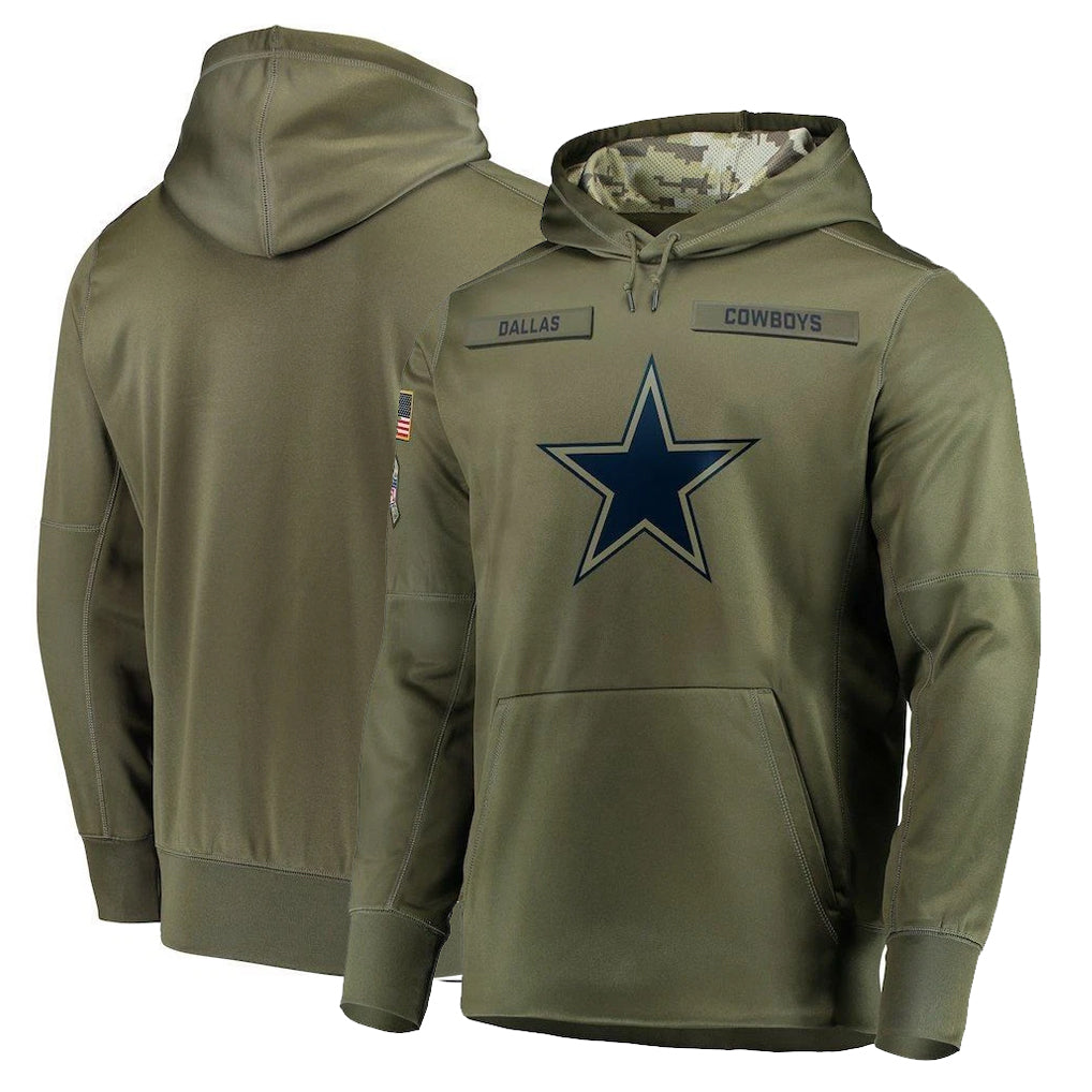 D.Cowboys ## Cowboys Blank Player Olive Salute to Service Pullover Hoodies Home Game BALCE Stitched Jerseys