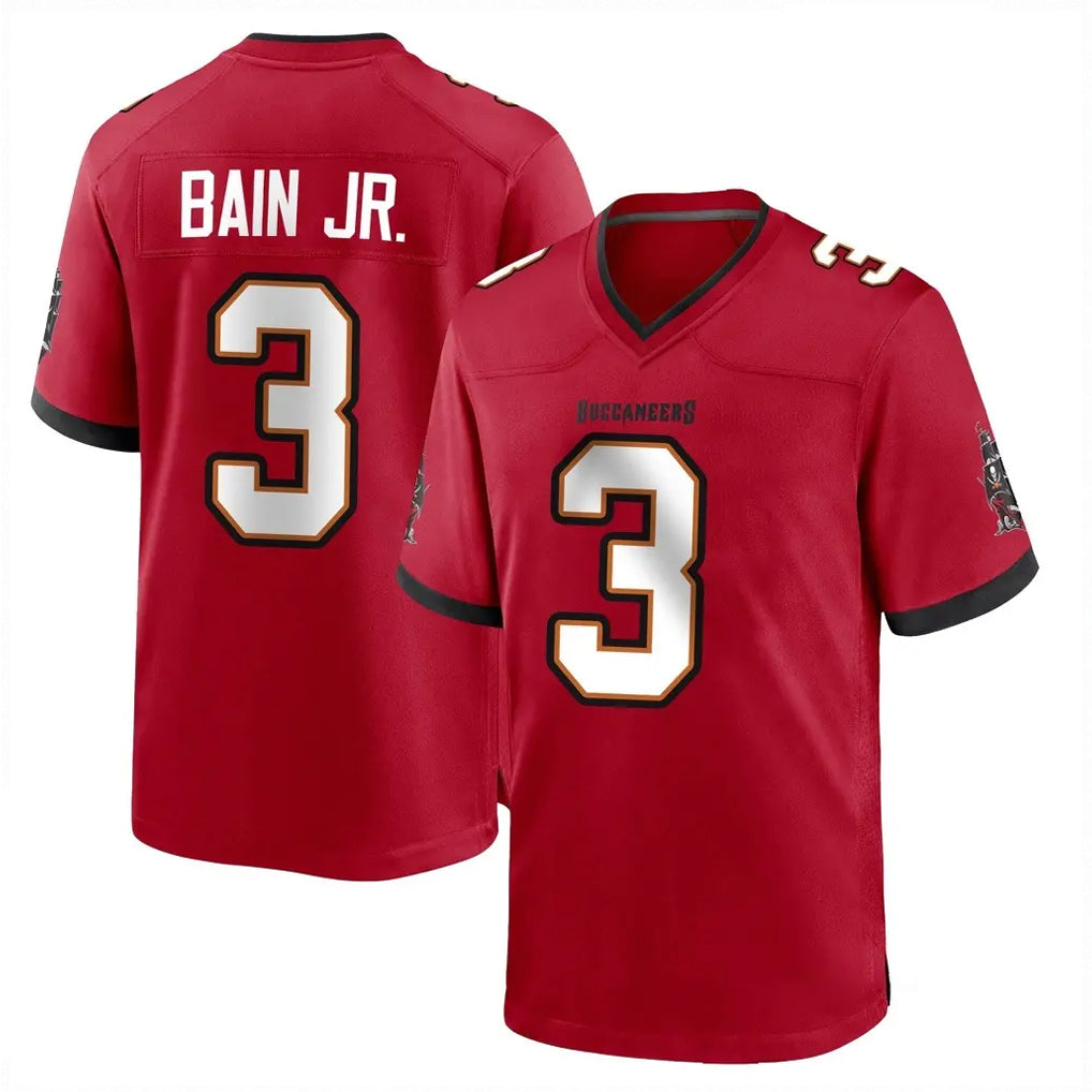 TB.Buccaneers #3 Rueben Bain Jr. Player Red Home Game BALCE Stitched Jerseys