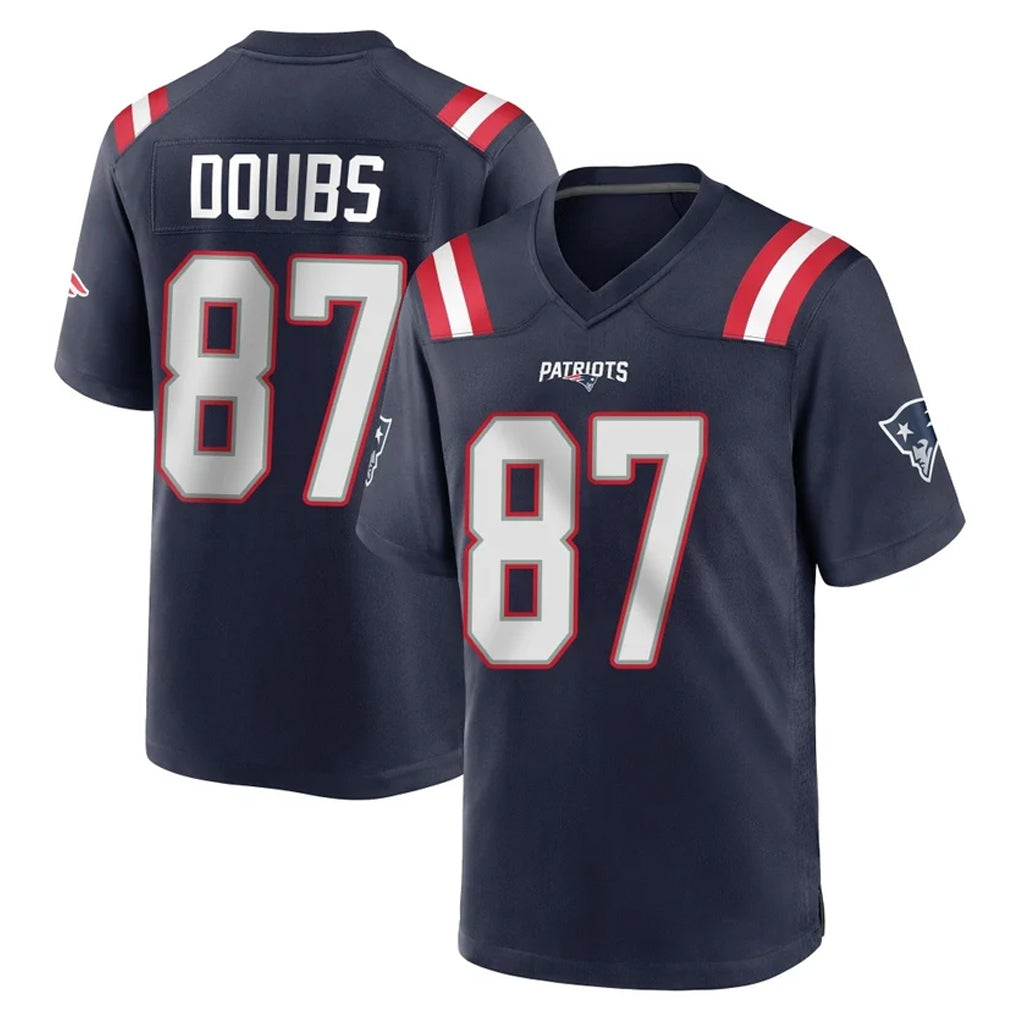 NE.Patriots #87 Romeo Doubs Player Navy Home Game BALCE Stitched Jerseys