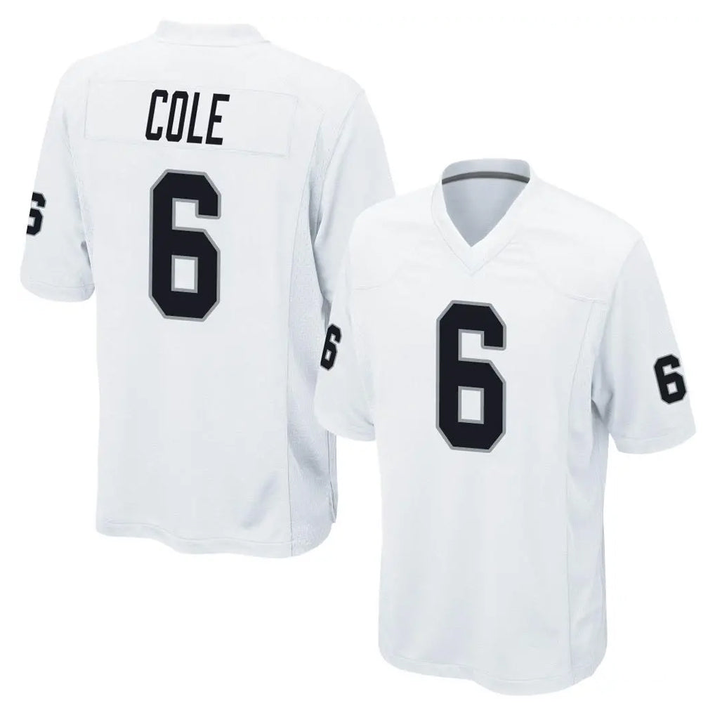 LV.Raiders #6 A.J. Cole Player White Home Game BALCE Stitched Jerseys