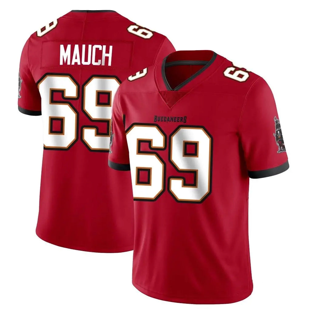 TB.Buccaneers #69 Cody Mauch Player Red Limited Vapor Home Game BALCE Stitched Jerseys