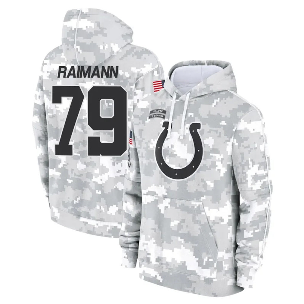 IN.Colts #79 Bernhard Raimann Player Arctic Camo Salute to Service Hoodies Limited Game BALCE Stitched Jerseys