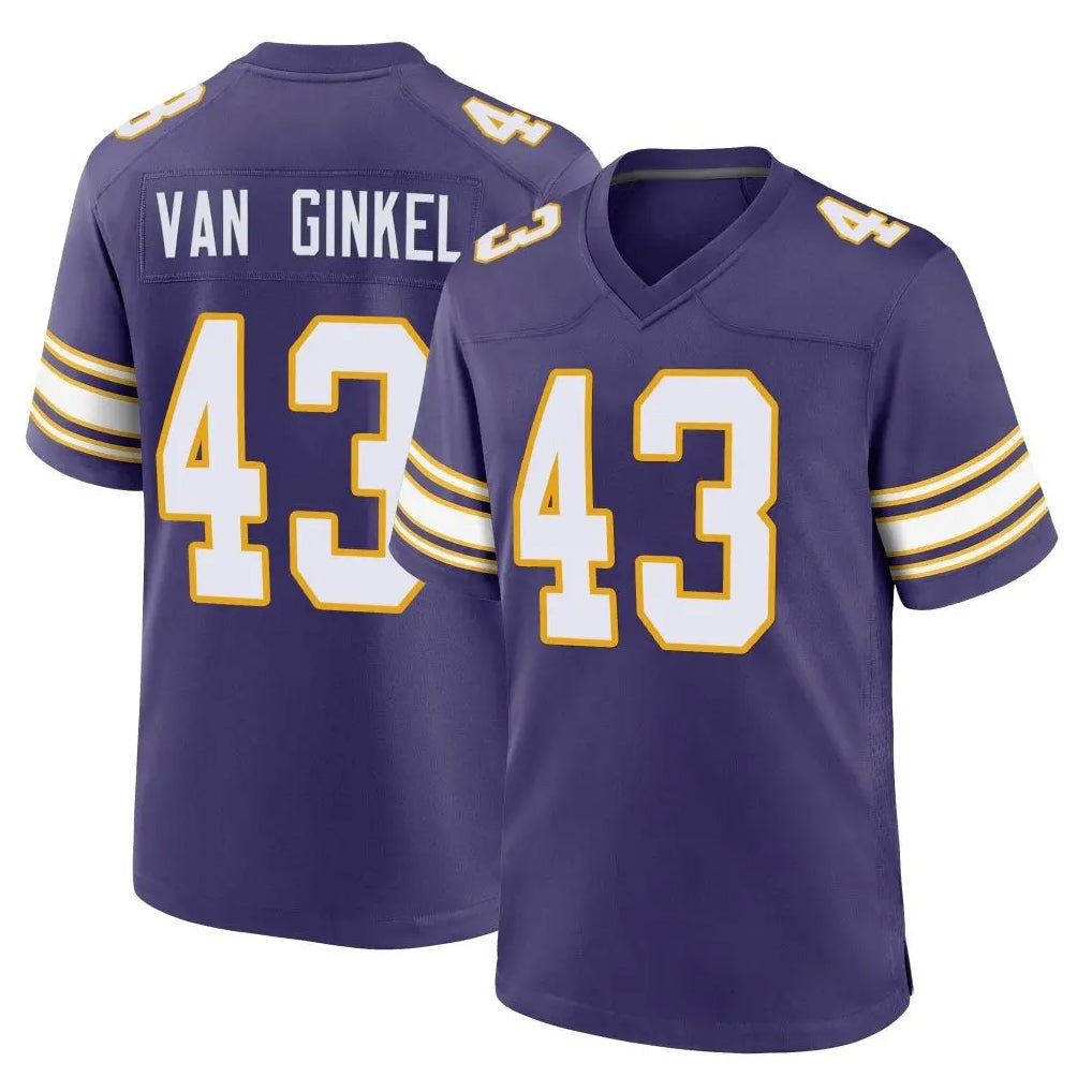 M.Vikings #43 Andrew Van Ginkel Player Purple Classic Home Game BALCE Stitched Jerseys