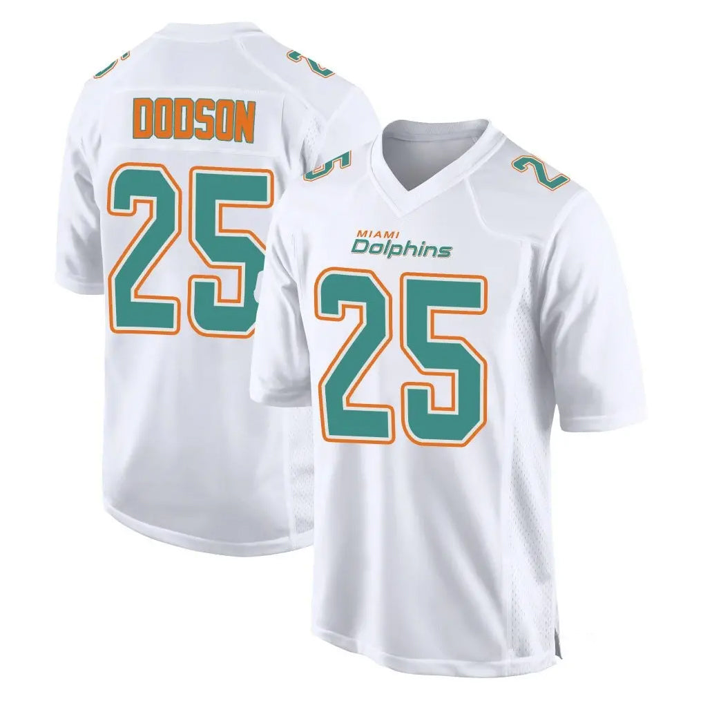 M.Dolphins #25 Tyrel Dodson Player White Fashion Home Game BALCE Stitched Jerseys