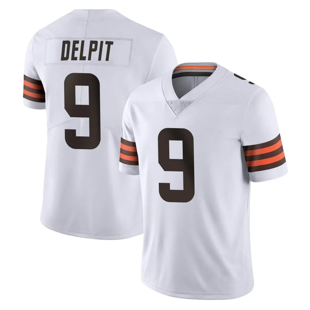 C.Browns #9 Grant Delpit Player White Vapor Untouchable Limited Home Game BALCE Stitched Jerseys