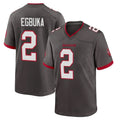 TB.Buccaneers #2 Emeka Egbuka Player Pewter Alternate Home Game BALCE Stitched Jerseys