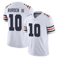 C.Bears #10 Luther Burden III Player White Classic Vapor Limited Home Game BALCE Stitched Jerseys