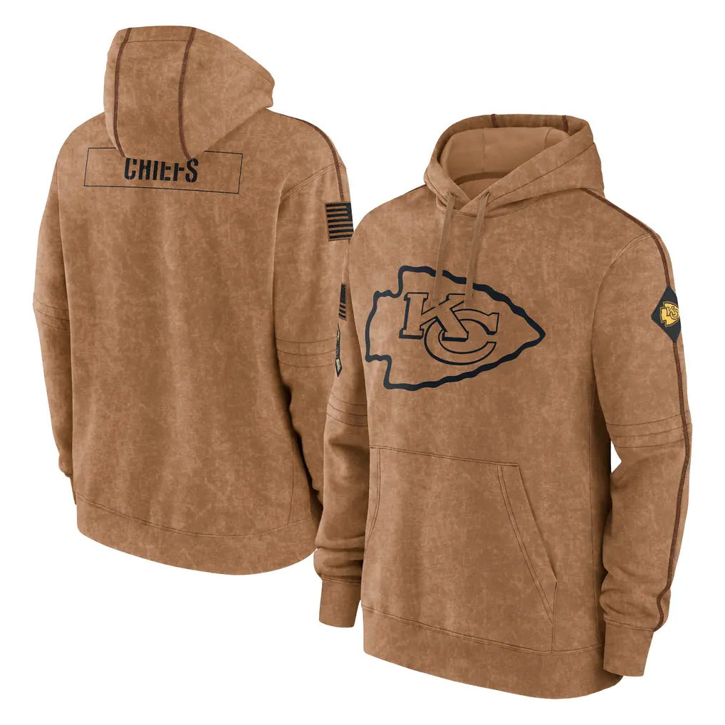 KC.Chiefs ## Chiefs Blank Player Brown Salute to Service Hoodies Limited Game BALCE Stitched Jerseys
