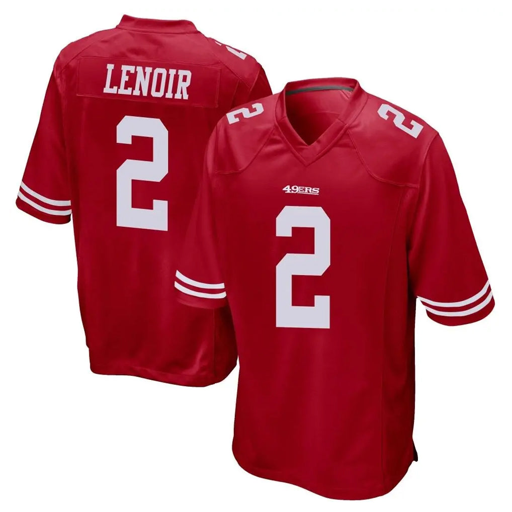 SF.49ers #2 Deommodore Lenoir Player Red Home Game BALCE Stitched Jerseys