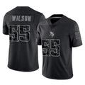 M.Vikings #55 Eric Wilson Player Black Reflective LImited Home Game BALCE Stitched Jerseys